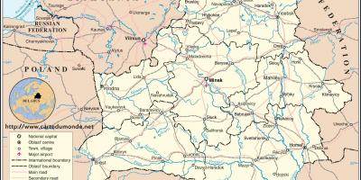 बेलारूस देश के नक्शे